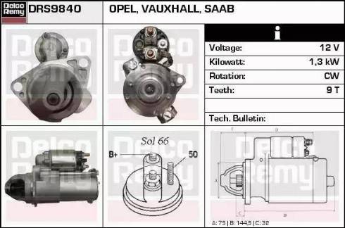 Remy DRS9840 - Starter autospares.lv