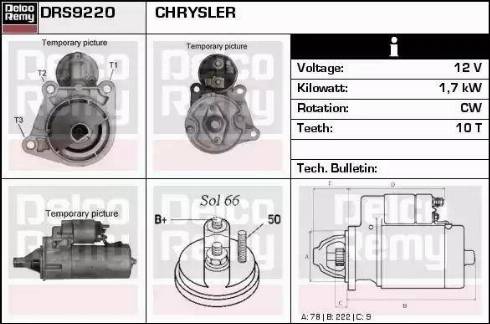 Remy DRS9220 - Starter autospares.lv