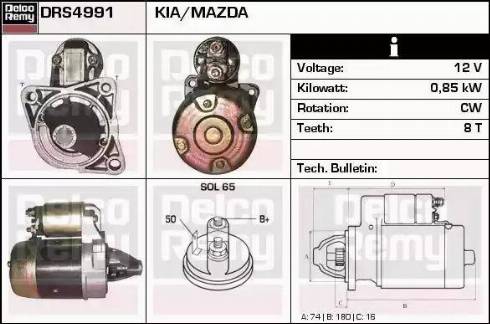 Remy DRS4991 - Starter autospares.lv