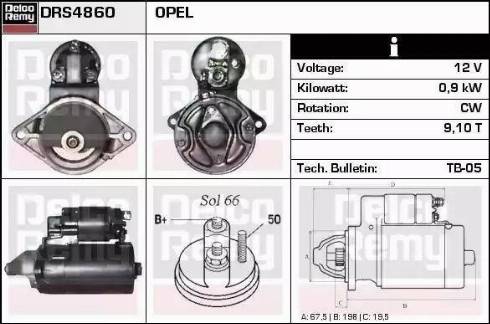 Remy DRS4860 - Starter autospares.lv