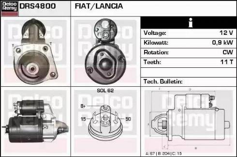 Remy DRS4800 - Starter autospares.lv