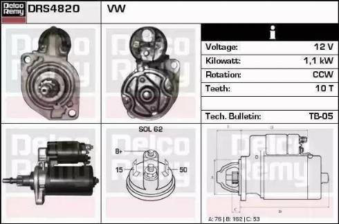 Remy DRS6290 - Starter autospares.lv