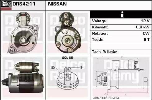 Remy DRS4211 - Starter autospares.lv