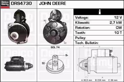 Remy DRS4730 - Starter autospares.lv