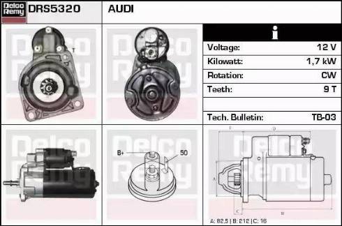 Remy DRS5320 - Starter autospares.lv