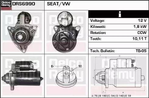 Remy DRS6990 - Starter autospares.lv