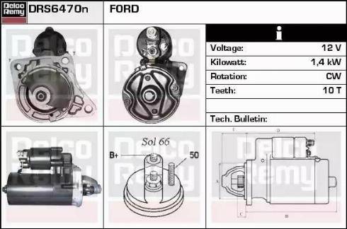 Remy DRS6470N - Starter autospares.lv