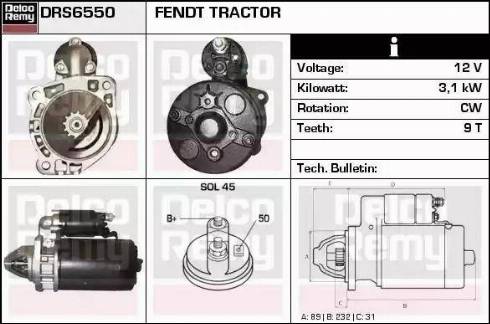 Remy DRS6550 - Starter autospares.lv