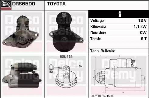 Remy DRS6500 - Starter autospares.lv