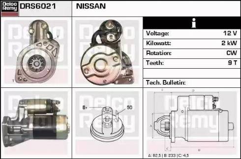 Remy DRS6021 - Starter autospares.lv