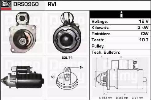 Remy DRS0960 - Starter autospares.lv