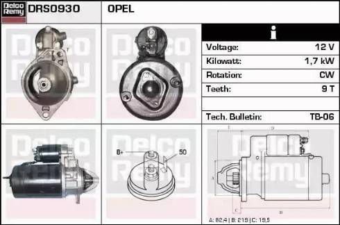 Remy DRS0930 - Starter autospares.lv