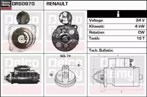 Remy DRS0970 - Starter autospares.lv