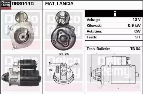 Remy DRS0440 - Starter autospares.lv