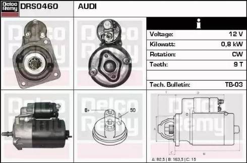 Remy DRS0460 - Starter autospares.lv