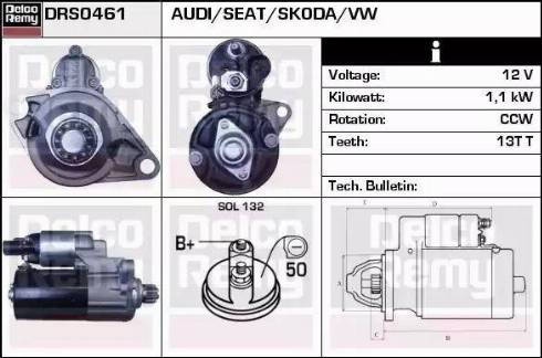 Remy DRS0461 - Starter autospares.lv