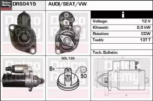 Remy DRS0415 - Starter autospares.lv