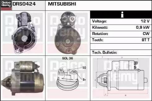 Remy DRS0424 - Starter autospares.lv