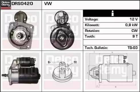 Remy DRS0420 - Starter autospares.lv