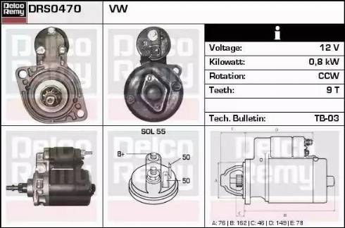 Remy DRS0470 - Starter autospares.lv