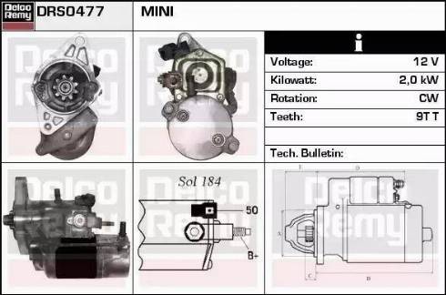 Remy DRS0477 - Starter autospares.lv