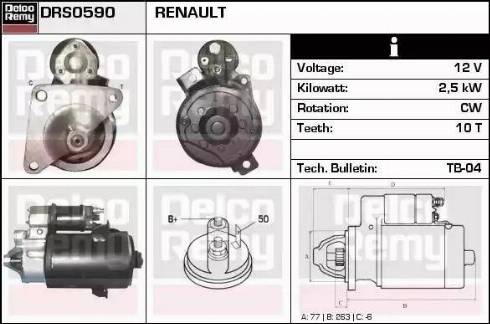 Remy DRS0590 - Starter autospares.lv