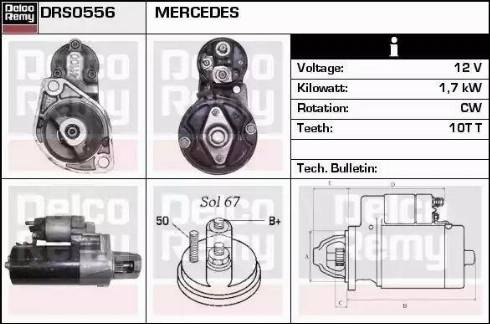 Remy DRS0556 - Starter autospares.lv