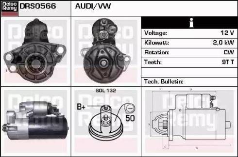 Remy DRS0566 - Starter autospares.lv