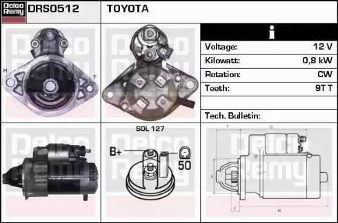 Remy DRS0512 - Starter autospares.lv