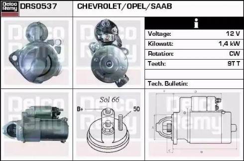 Remy DRS0537 - Starter autospares.lv