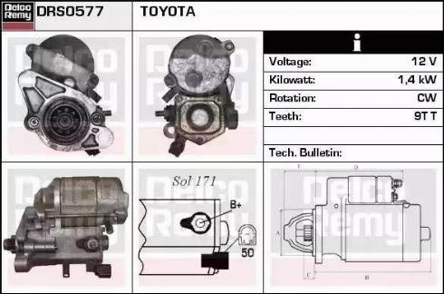 Remy DRS0577 - Starter autospares.lv