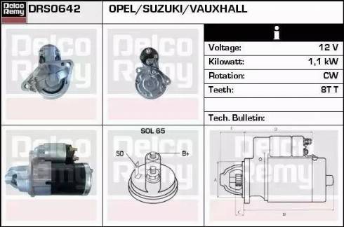 Remy DRS0642 - Starter autospares.lv