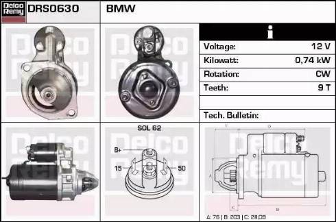 Remy DRS0630 - Starter autospares.lv