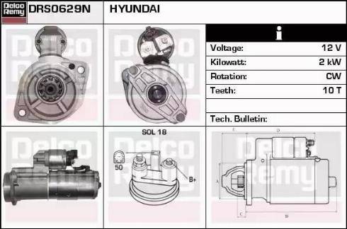 Remy DRS0629N - Starter autospares.lv