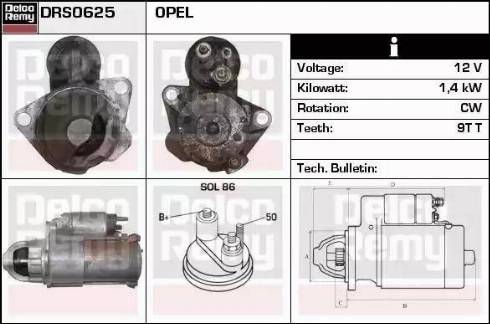 Remy DRS0625 - Starter autospares.lv