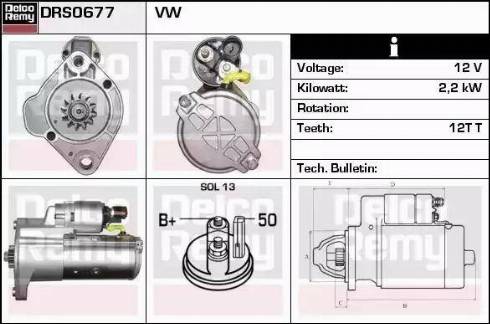 Remy DRS0677 - Starter autospares.lv