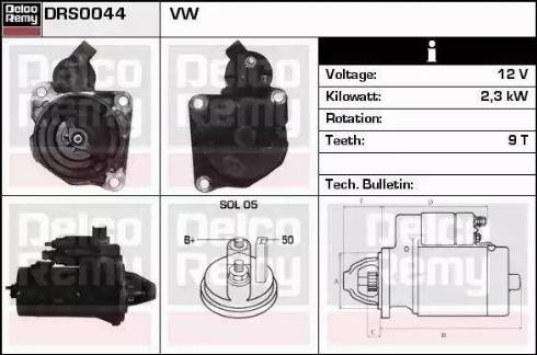 Remy DRS0044 - Starter autospares.lv