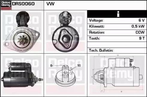 Remy DRS0060 - Starter autospares.lv