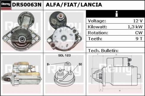 Remy DRS0063N - Starter autospares.lv