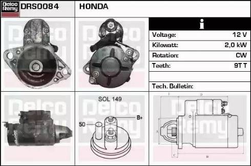 Remy DRS0084 - Starter autospares.lv