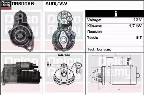 Remy DRS0086 - Starter autospares.lv