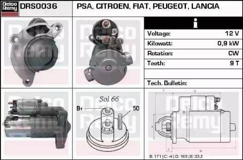 Remy DRS0036 - Starter autospares.lv