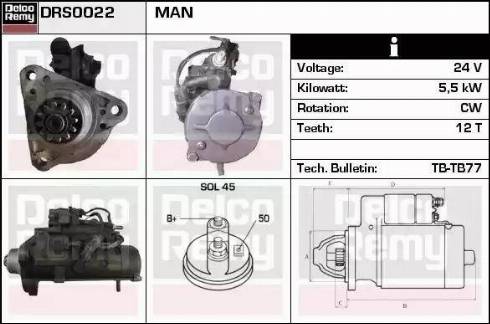 Remy DRS0022 - Starter autospares.lv