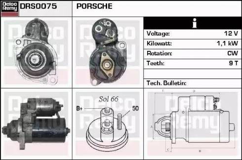 Remy DRS0075 - Starter autospares.lv