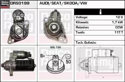 Remy DRS0199 - Starter autospares.lv