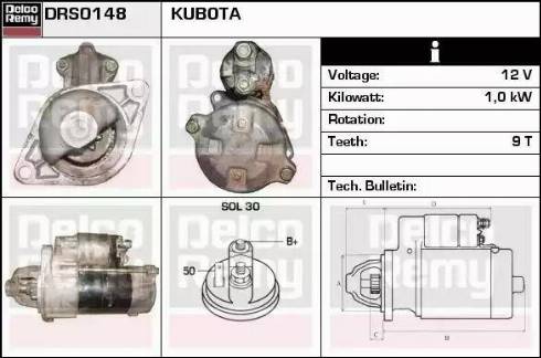 Remy DRS0148 - Starter autospares.lv