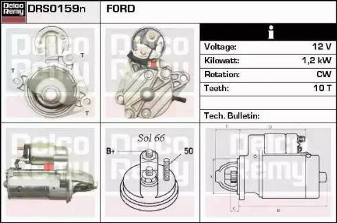 Remy DRS0159N - Starter autospares.lv