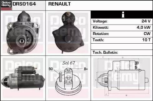 Remy DRS0164 - Starter autospares.lv