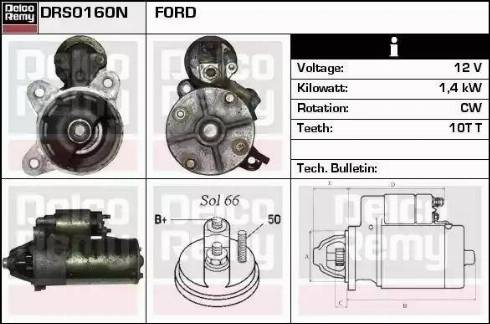 Remy DRS0160N - Starter autospares.lv