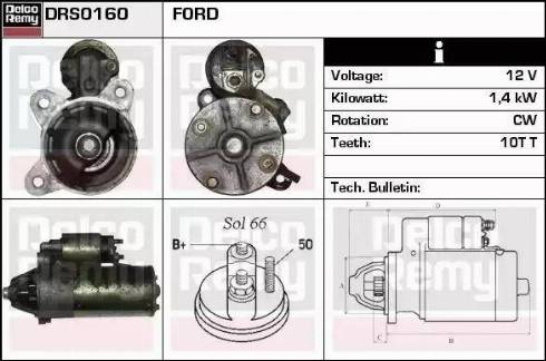 Remy DRS0160 - Starter autospares.lv